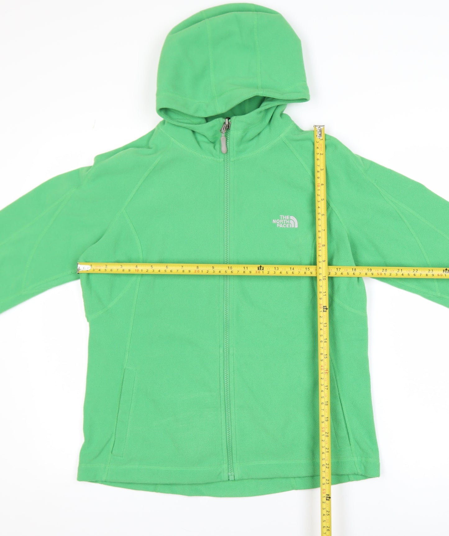 The North Face Women's Green Fleece Full Zip Hooded Active Jacket Size L