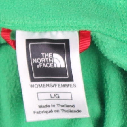 The North Face Women's Green Fleece Full Zip Hooded Active Jacket Size L