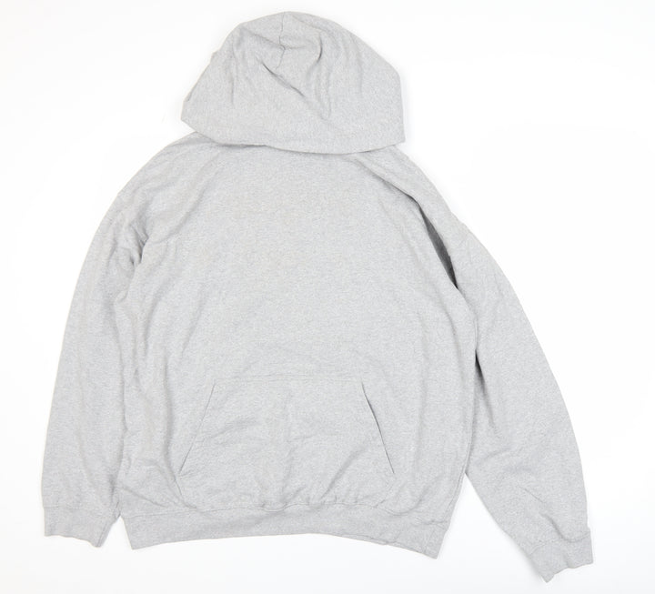 boohooMAN Men’s Grey Pullover Hoodie S Graphic Angel Print