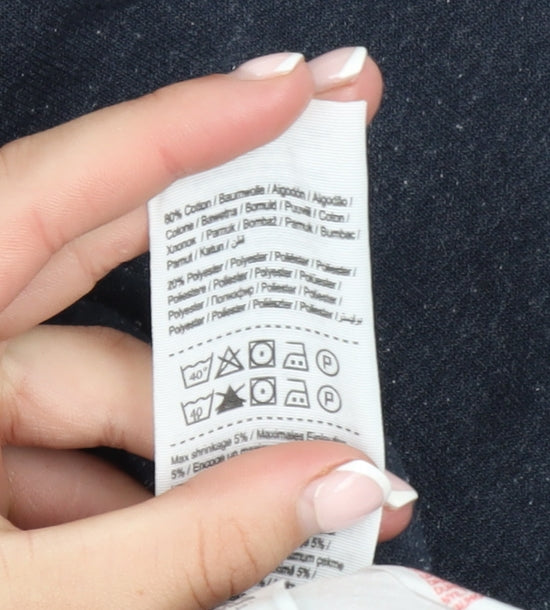 Jack & Jones Men's Blue Large Pullover Sweatshirt with Logo Print