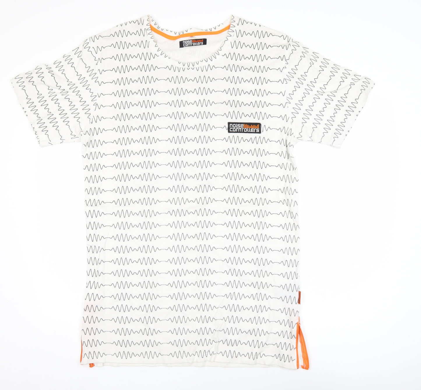 Noisecontrollers Men's White XL Graphic Music T-Shirt Cotton
