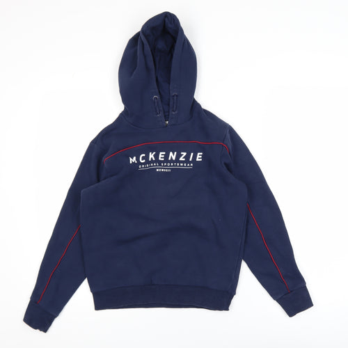 McKenzie Boys Navy Pullover Hoodie Size 10-12 Years Graphic Print