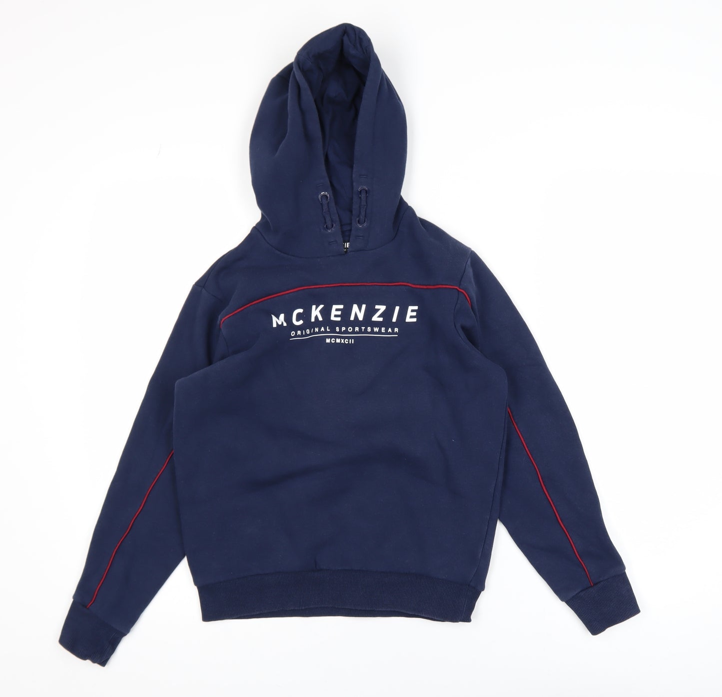 McKenzie Boys Navy Pullover Hoodie Size 10-12 Years Graphic Print