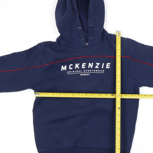McKenzie Boys Navy Pullover Hoodie Size 10-12 Years Graphic Print