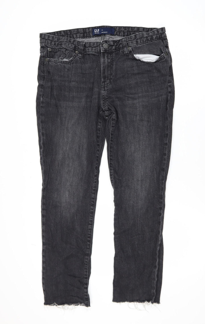 GAP Women’s Black Boyfriend Jeans Size 8 Relaxed Fit Denim