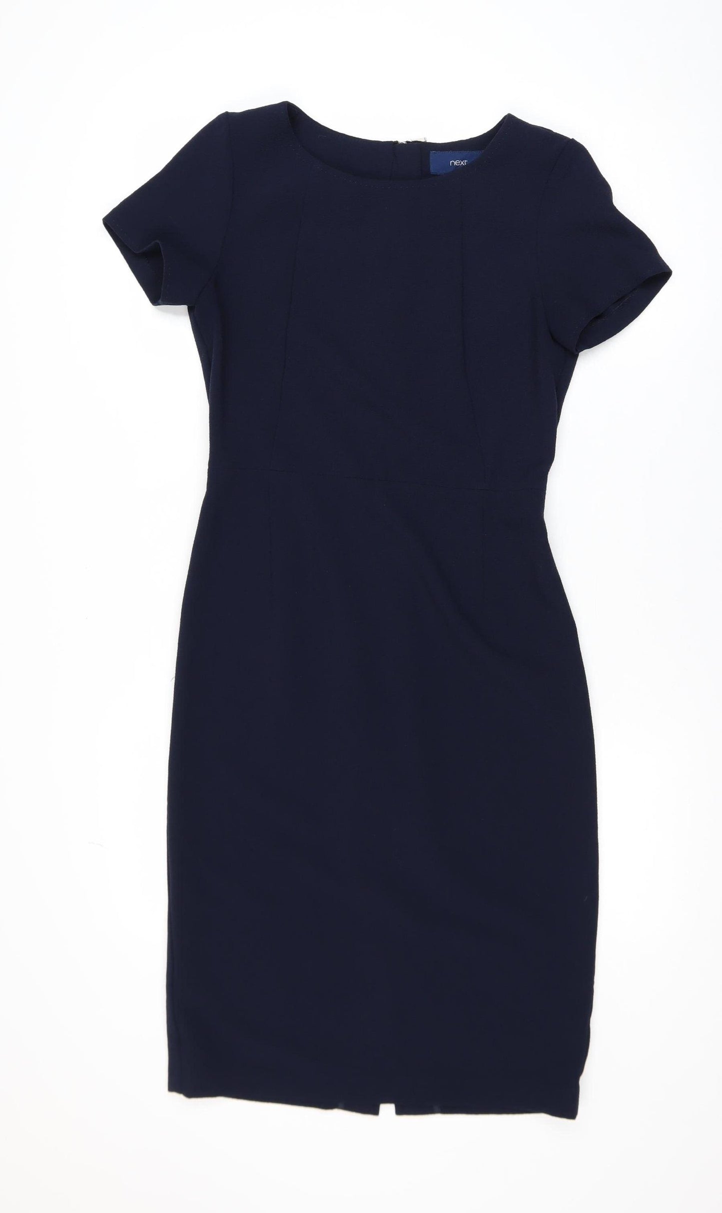 Next Women Blue Size 8 Sheath Knee Length Work Dress