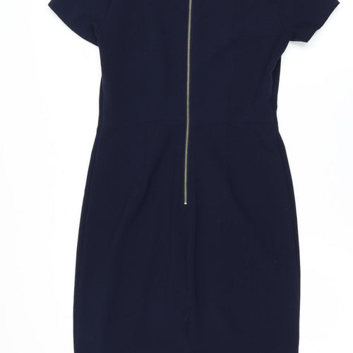 Next Women Blue Size 8 Sheath Knee Length Work Dress