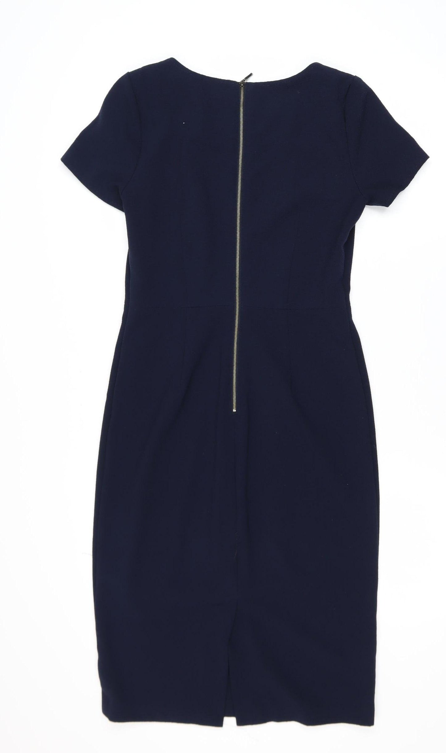 Next Women Blue Size 8 Sheath Knee Length Work Dress