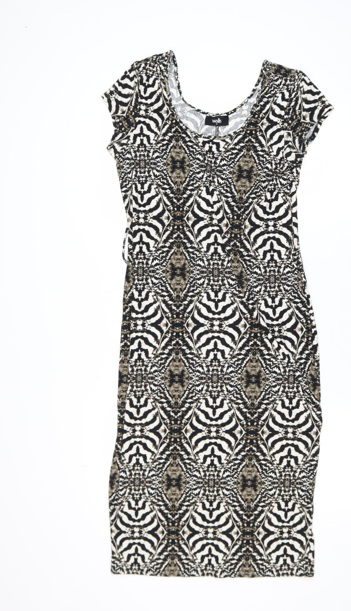 Wallis Women’s Multicoloured Animal Print Bodycon Dress Size 12