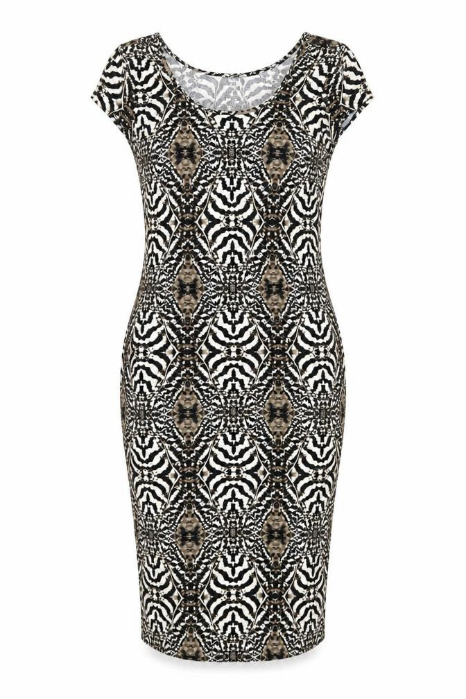 Wallis Women’s Multicoloured Animal Print Bodycon Dress Size 12
