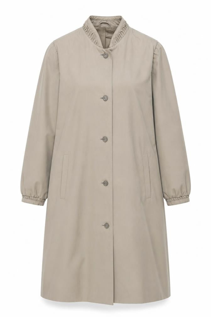 Marks and Spencer Women Beige Petite Fit Long Overcoat Size 12