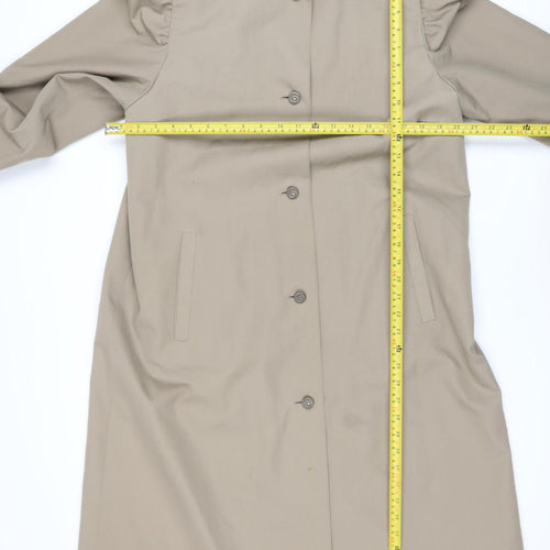 Marks and Spencer Women Beige Petite Fit Long Overcoat Size 12