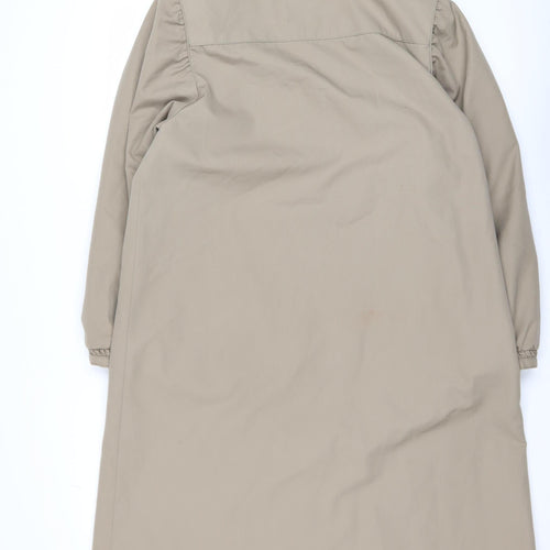 Marks and Spencer Women Beige Petite Fit Long Overcoat Size 12