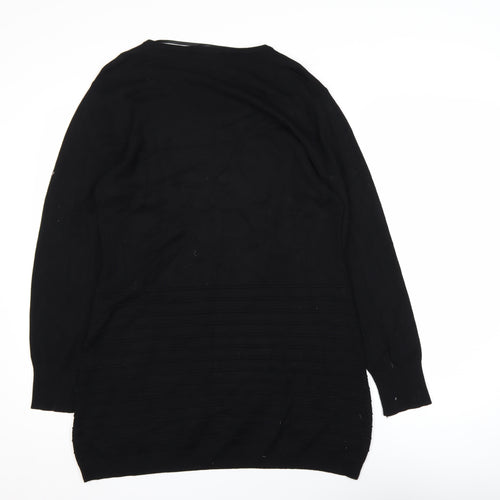 Claudia C Women's Black Long Sleeve Tunic Viscose Knit Top L