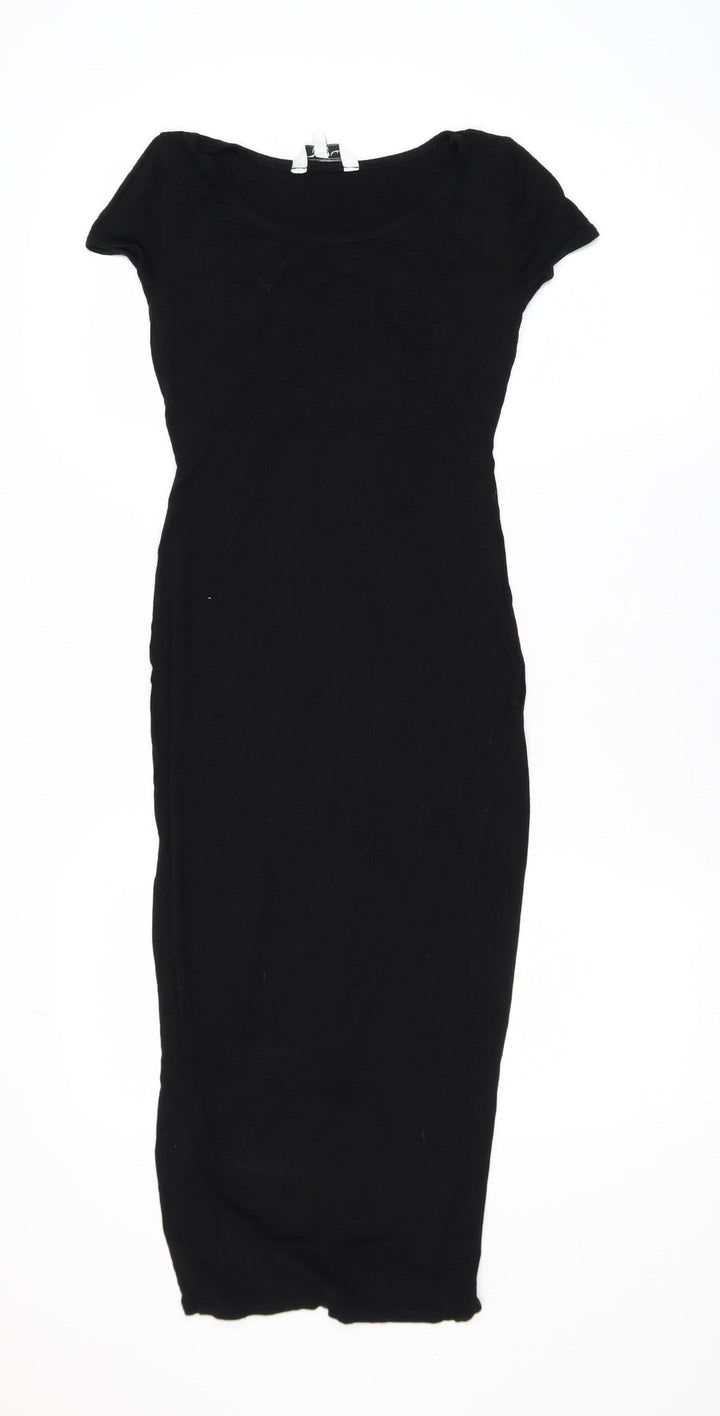 New Look Women's Black Size 8 Bodycon Midi Dress