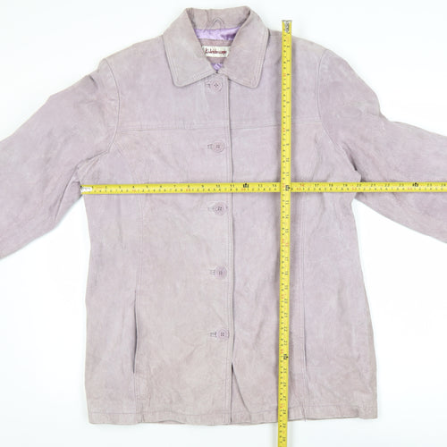 Kaleidoscope Womens Purple Suede Mid-Length Jacket UK 16