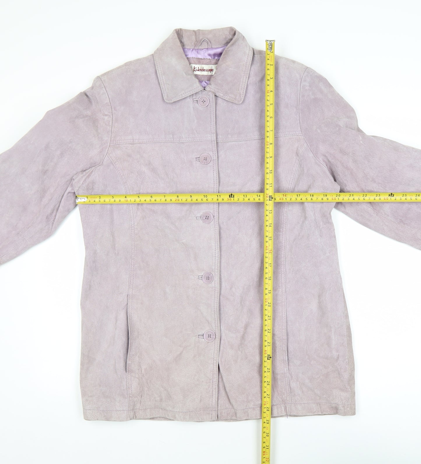 Kaleidoscope Womens Purple Suede Mid-Length Jacket UK 16
