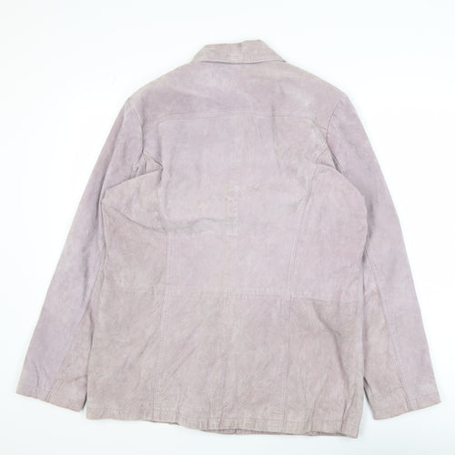 Kaleidoscope Womens Purple Suede Mid-Length Jacket UK 16