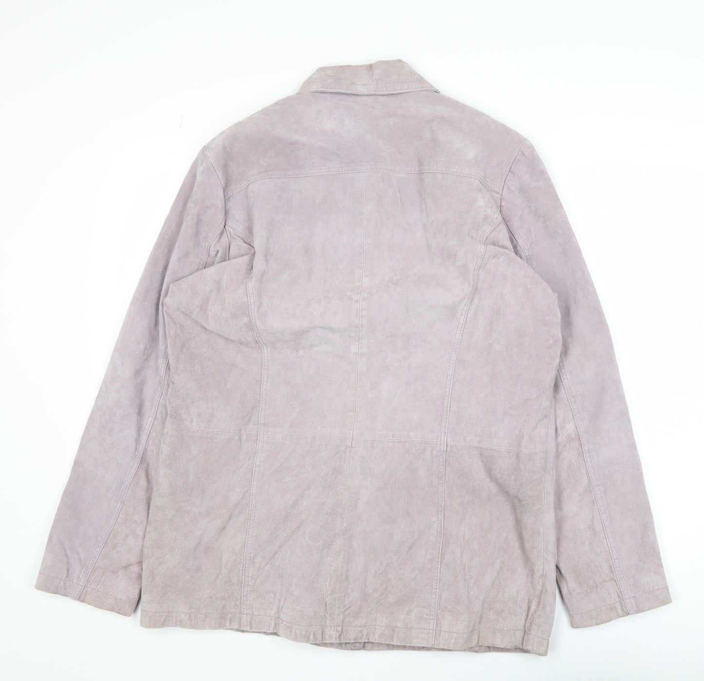 Kaleidoscope Womens Purple Suede Mid-Length Jacket UK 16
