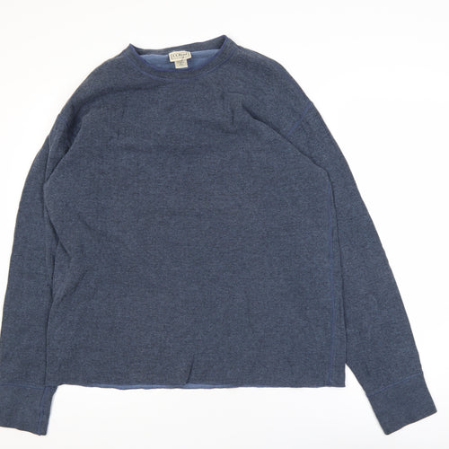 L.L. Bean Men's Blue Cotton Pullover Crew Neck Sweatshirt Size L