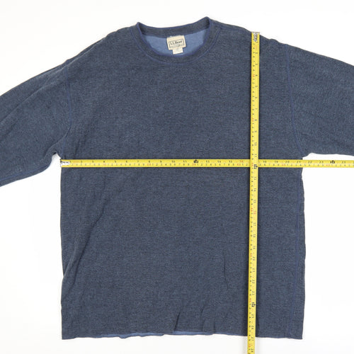 L.L. Bean Men's Blue Cotton Pullover Crew Neck Sweatshirt Size L