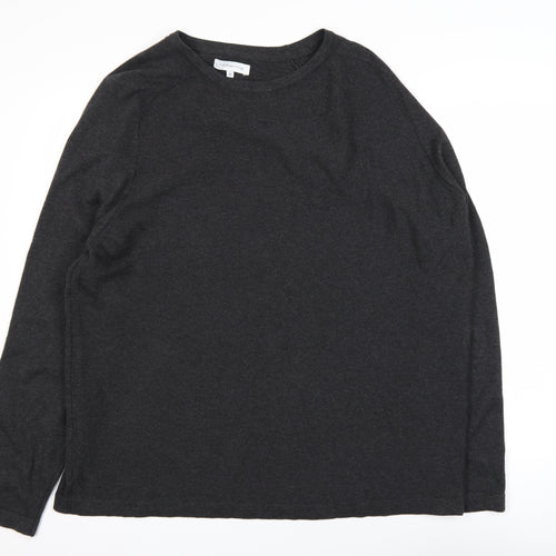 Red Herring Men's Black Cotton Crew Neck Pullover Jumper XL