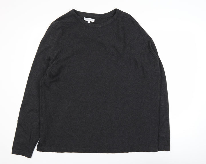 Red Herring Men's Black Cotton Crew Neck Pullover Jumper XL