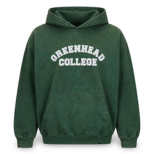 Just Hoods AWDis Green Men's Pullover Hoodie L College Graphic