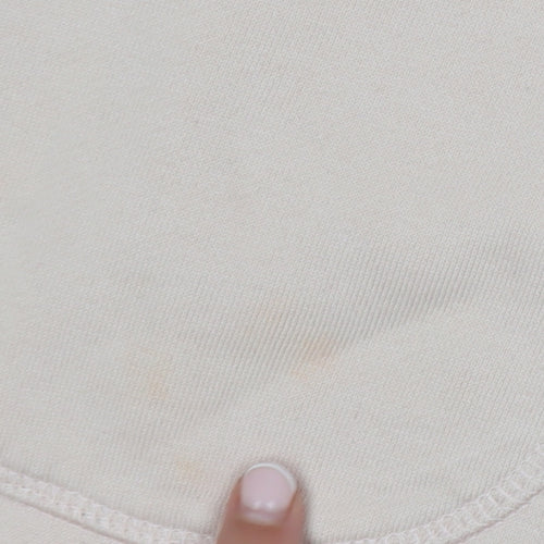 COS Women Beige Cotton Short Shift Dress XS Half Sleeve