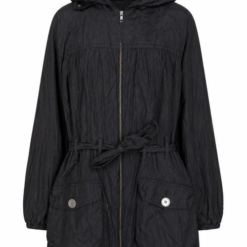 Marks and Spencer Women’s Black Hooded Belted Parka Coat Size 10