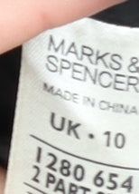 Marks and Spencer Women’s Black Hooded Belted Parka Coat Size 10
