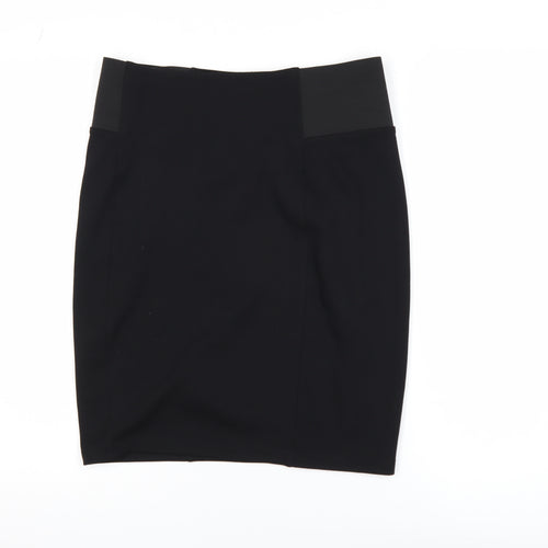 Vero Moda Women's Black Pencil Skirt L Stretch Knee Length Workwear