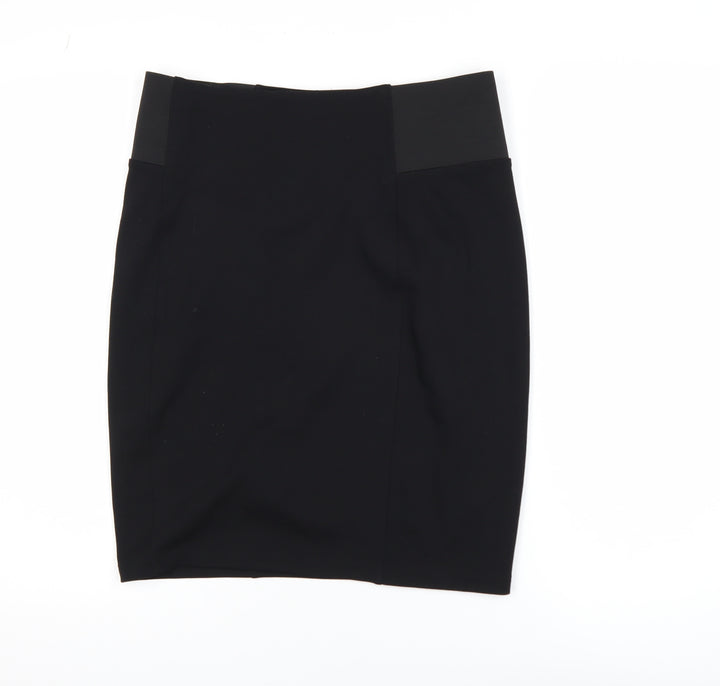 Vero Moda Women's Black Pencil Skirt L Stretch Knee Length Workwear