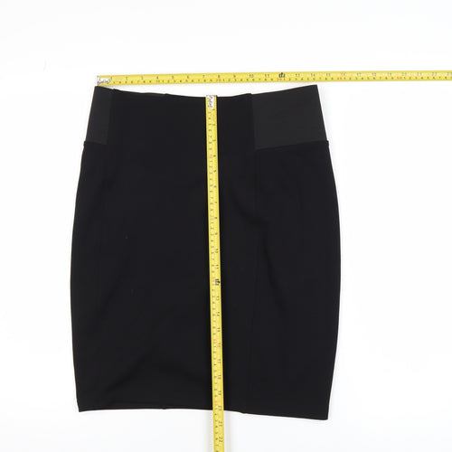 Vero Moda Women's Black Pencil Skirt L Stretch Knee Length Workwear