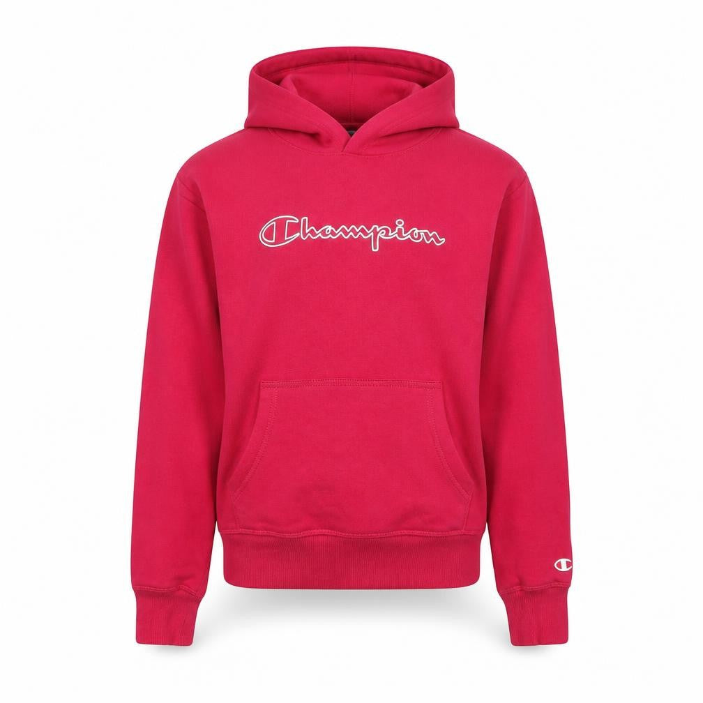Champion Girls Pink Pullover Hoodie Medium 9-10 Years Logo Fleece