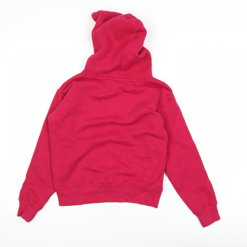 Champion Girls Pink Pullover Hoodie Medium 9-10 Years Logo Fleece