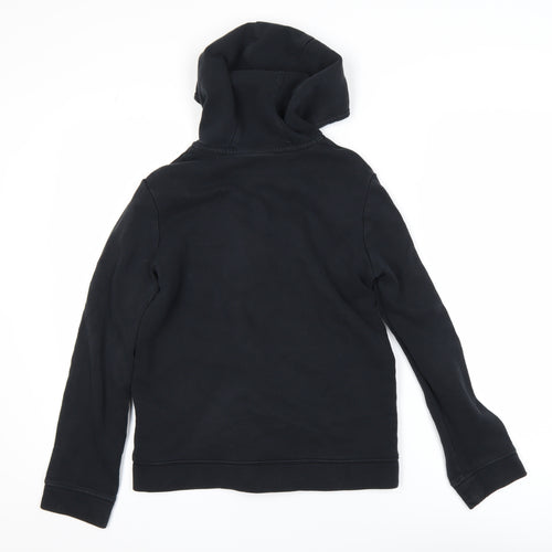 Nike Boys Black Full Zip Hoodie Size L 147-158cm Cotton Blend