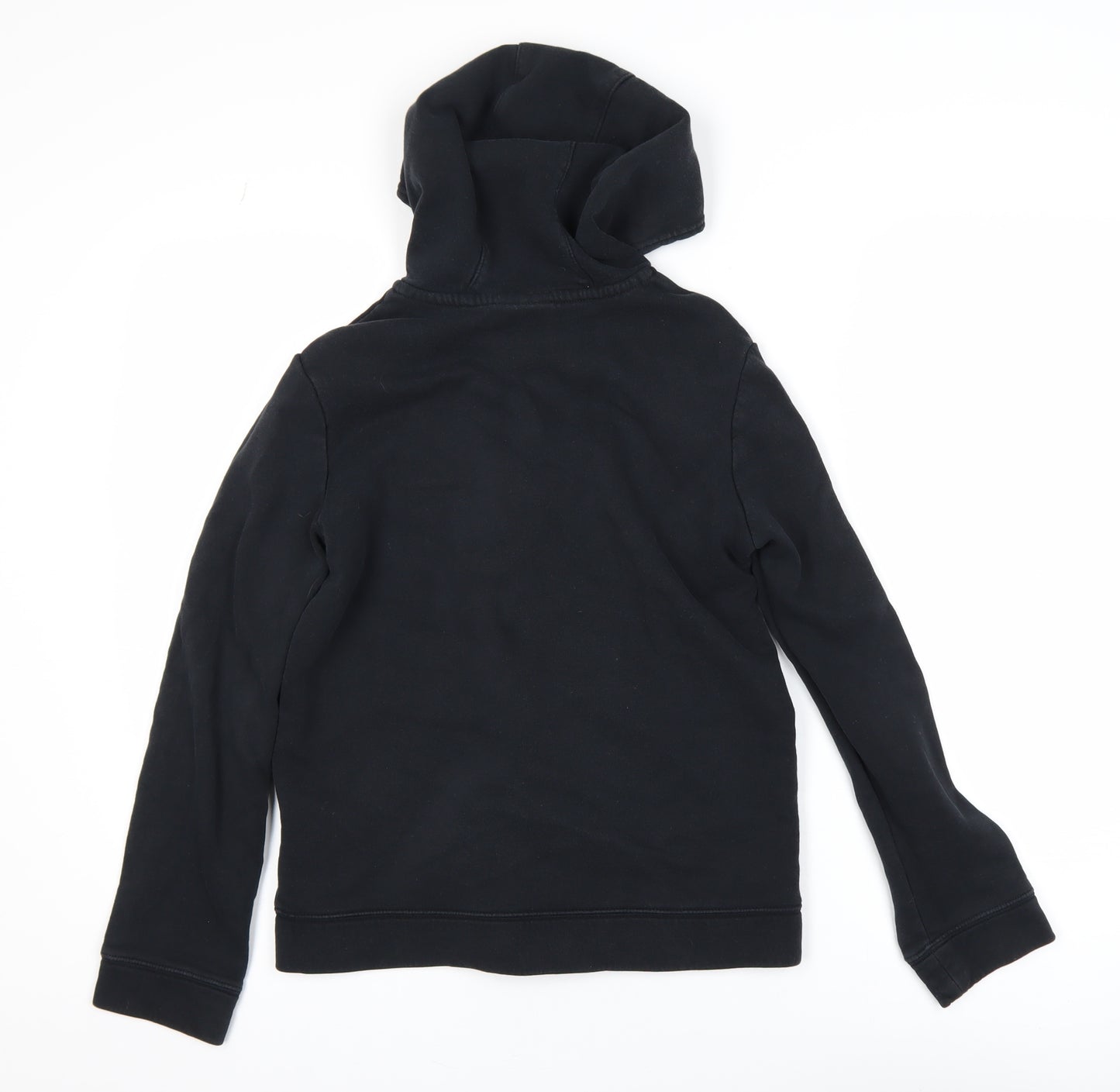Nike Boys Black Full Zip Hoodie Size L 147-158cm Cotton Blend