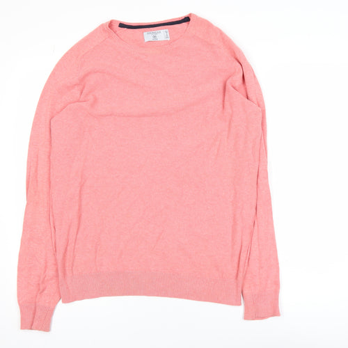 Springfield Womens Pink Crew Neck Cotton Pullover Jumper Size 12