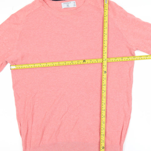Springfield Womens Pink Crew Neck Cotton Pullover Jumper Size 12