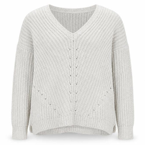American Eagle Outfitters Women's Beige M Chunky Knit V-Neck Jumper