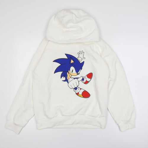 Reserved Sonic the Hedgehog White Hoodie Teens 152cm XS Pullover