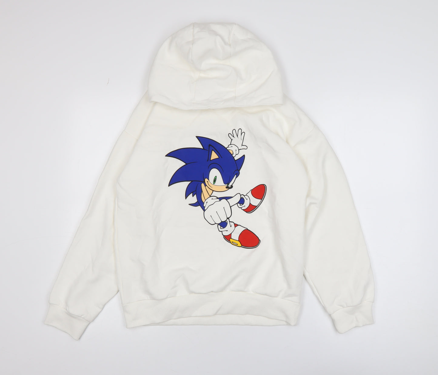 Reserved Sonic the Hedgehog White Hoodie Teens 152cm XS Pullover