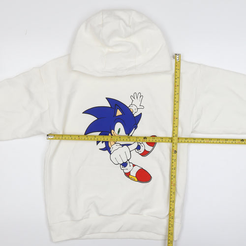 Reserved Sonic the Hedgehog White Hoodie Teens 152cm XS Pullover