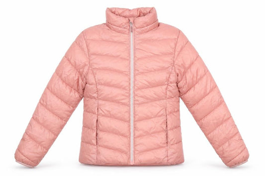 H&M Girls Pink Puffer Jacket 14-15 Years Lightweight Quilted Zip Coat