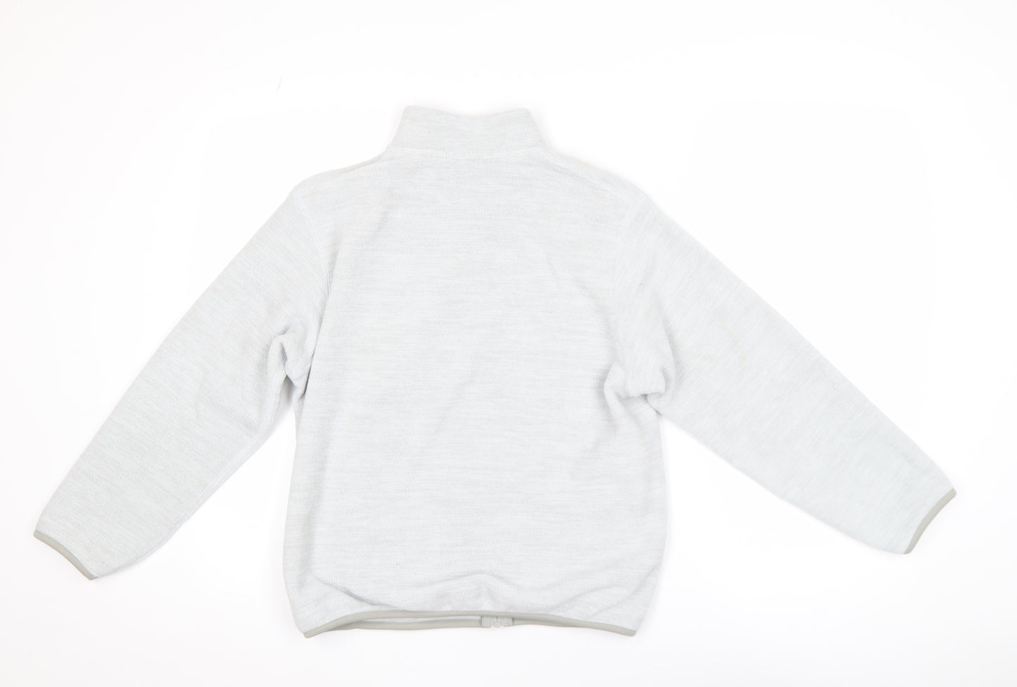 Uniqlo Girls Grey Fleece Basic Activewear Jacket 11-12 Years Zip Lightweight
