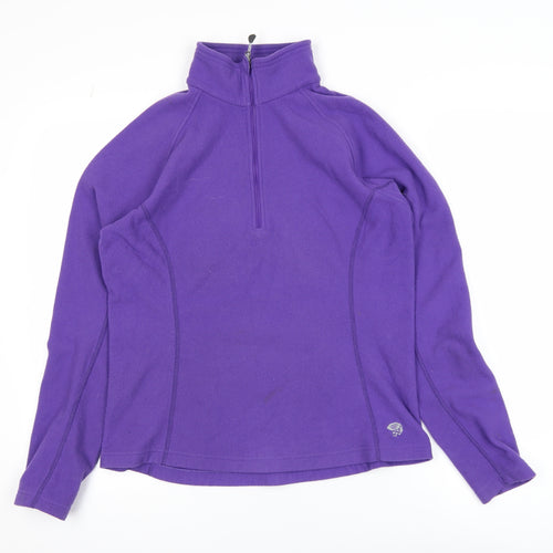 Mountain Hardwear Women Purple Fleece 1/2 Zip Active Jacket Size M