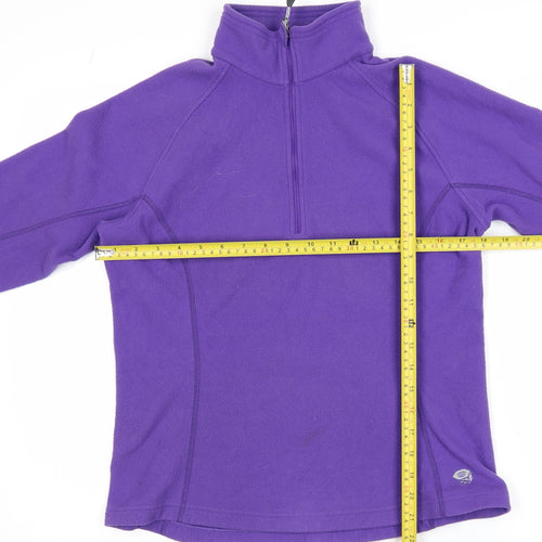Mountain Hardwear Women Purple Fleece 1/2 Zip Active Jacket Size M