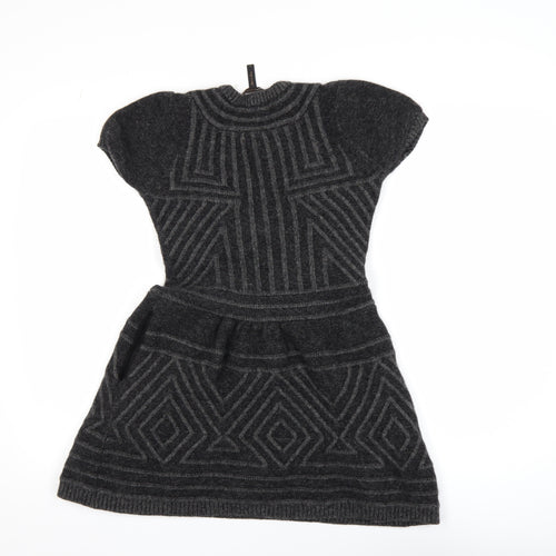 BCBG Max Azria Women's Grey Wool Jumper Dress XS