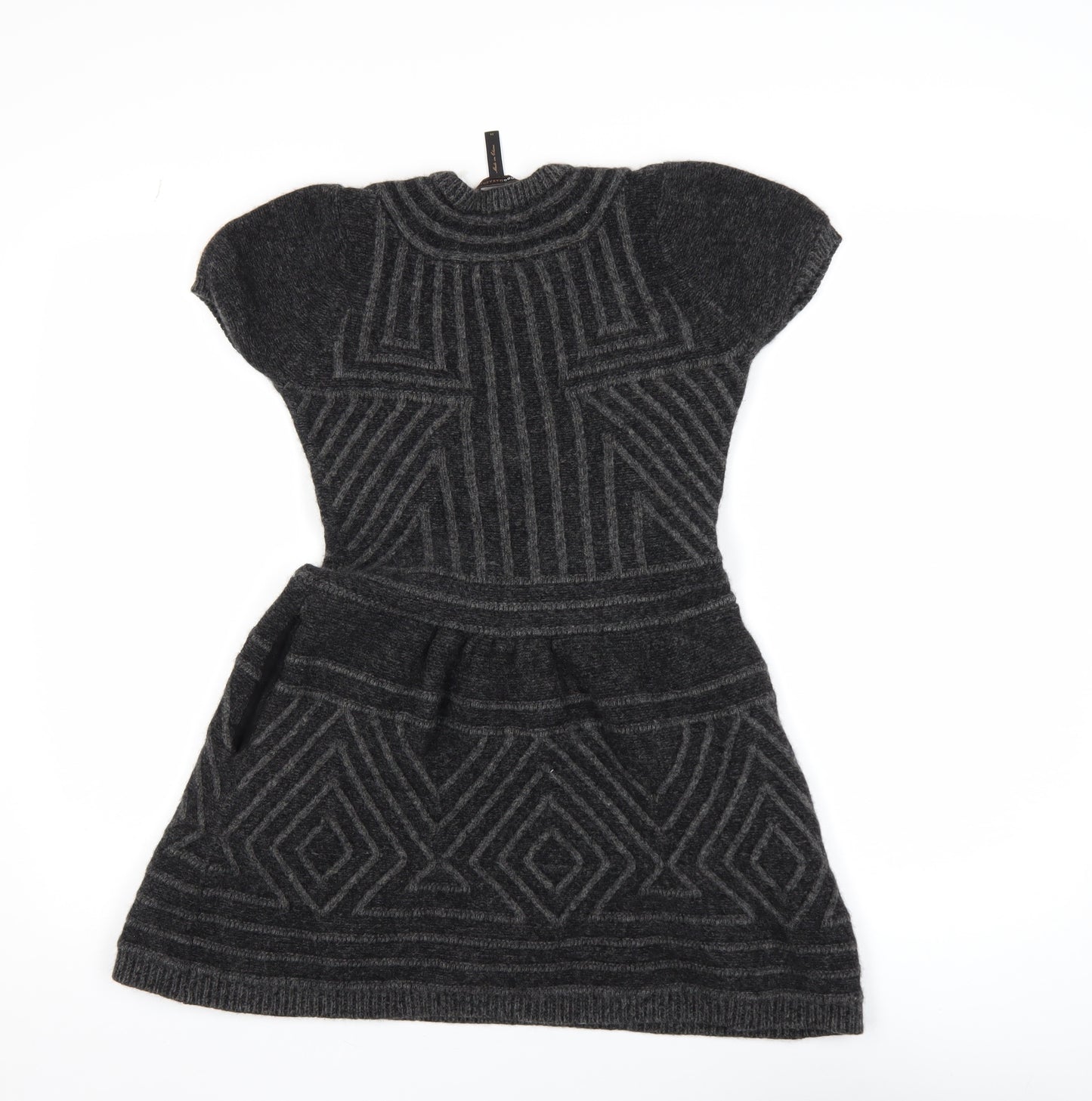 BCBG Max Azria Women's Grey Wool Jumper Dress XS